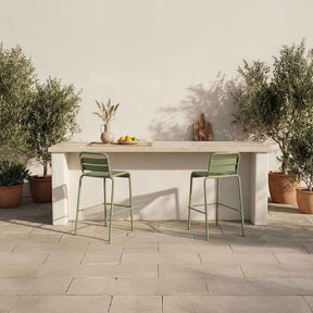 Kade Green Outdoor Bar Stool (Set of 2) by Moe's Home at Eve Furniture