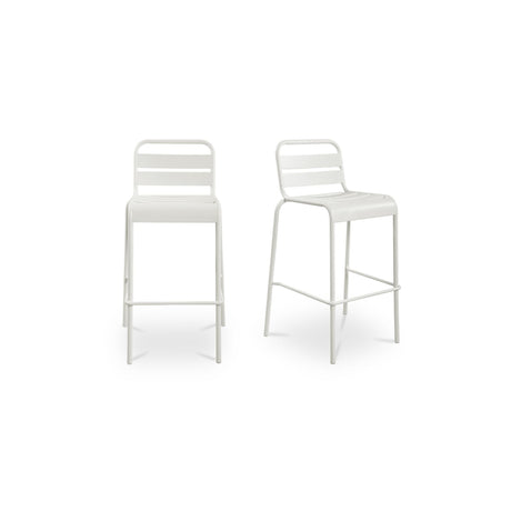 Kade White Outdoor Bar Stool (Set of 2) by MOES at Eve Furniture