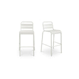 Kade White Outdoor Bar Stool (Set of 2) by Moe's Home at Eve Furniture