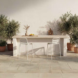 Kade White Outdoor Bar Stool (Set of 2) by Moe's Home at Eve Furniture