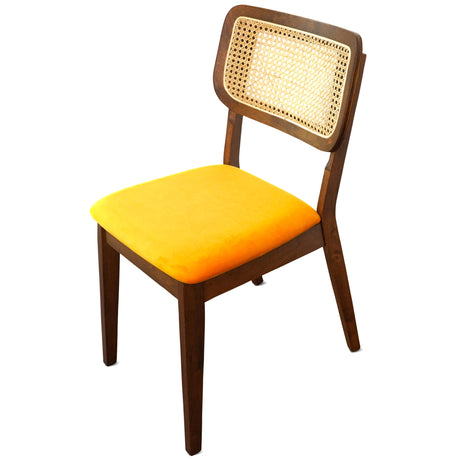 Kaden Orange Velvet Dining Chair (Set Of 2) by Ashcroft Imports at Eve Furniture