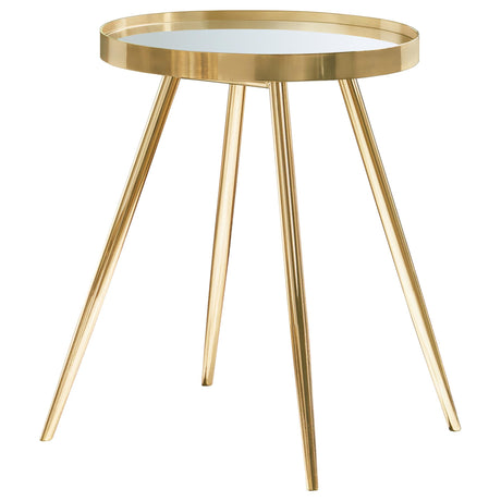 Kaelyn Gold 3-Piece Round Coffee and End Table Set by Coaster at Eve Furniture