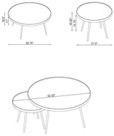 Kaelyn Mirror/Gold 2-Piece Mirror Top Nesting Coffee Table by Coaster at Eve Furniture