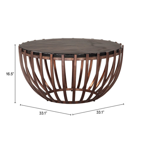 Kafig Bronze Coffee Table by Zuomod at Eve Furniture
