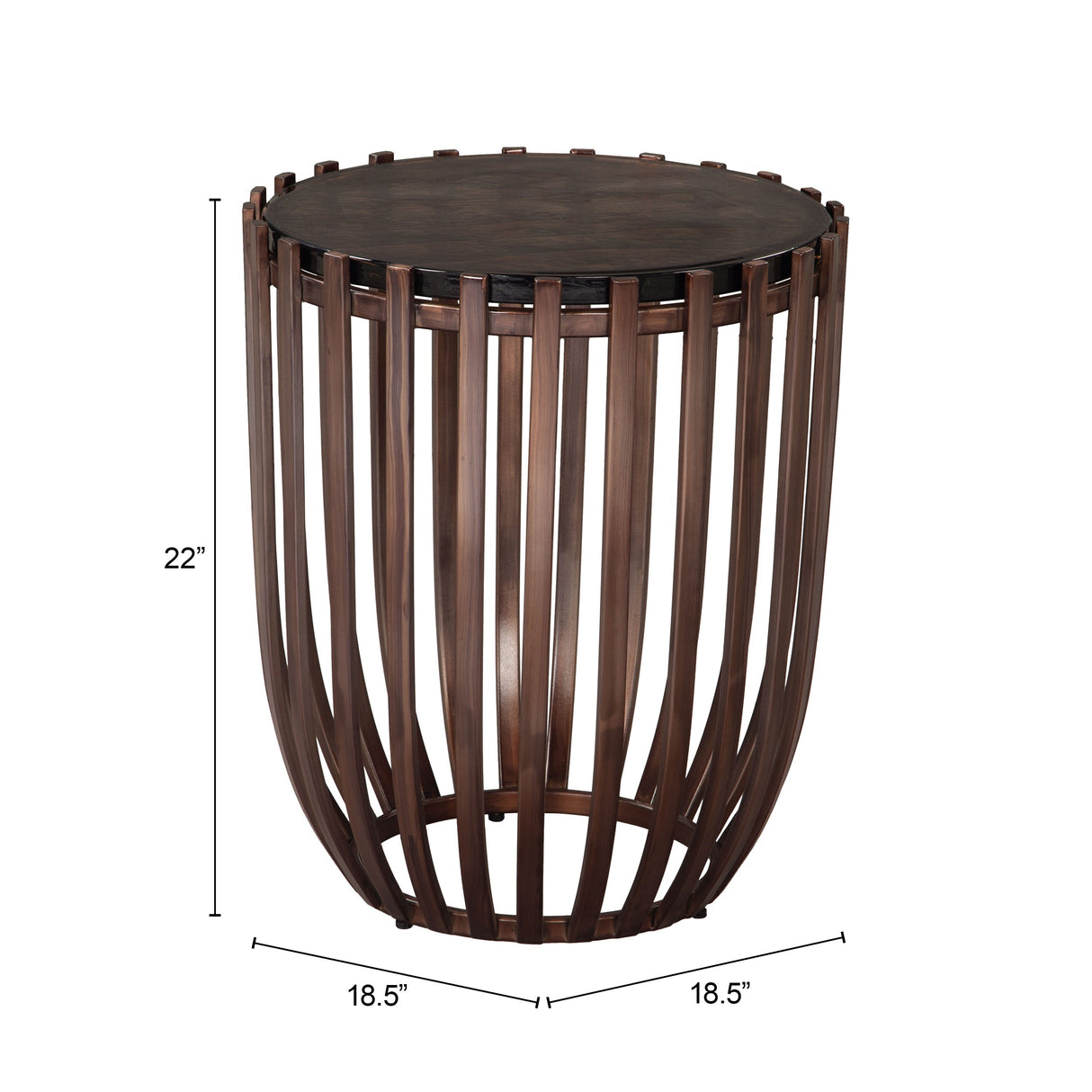 Kafig Bronze Side Table by Zuomod at Eve Furniture