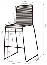 Kai Charcoal/Gunmetal Upholstered Bar Stools with Footrest, Set of 2 by Coaster at Eve Furniture