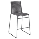 Kai Charcoal/Gunmetal Upholstered Bar Stools with Footrest, Set of 2 by Coaster at Eve Furniture