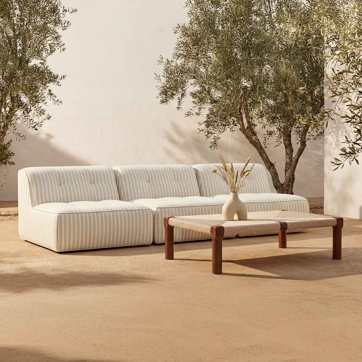 Kaia Dark Brown Outdoor Coffee Table by Moe's Home at Eve Furniture