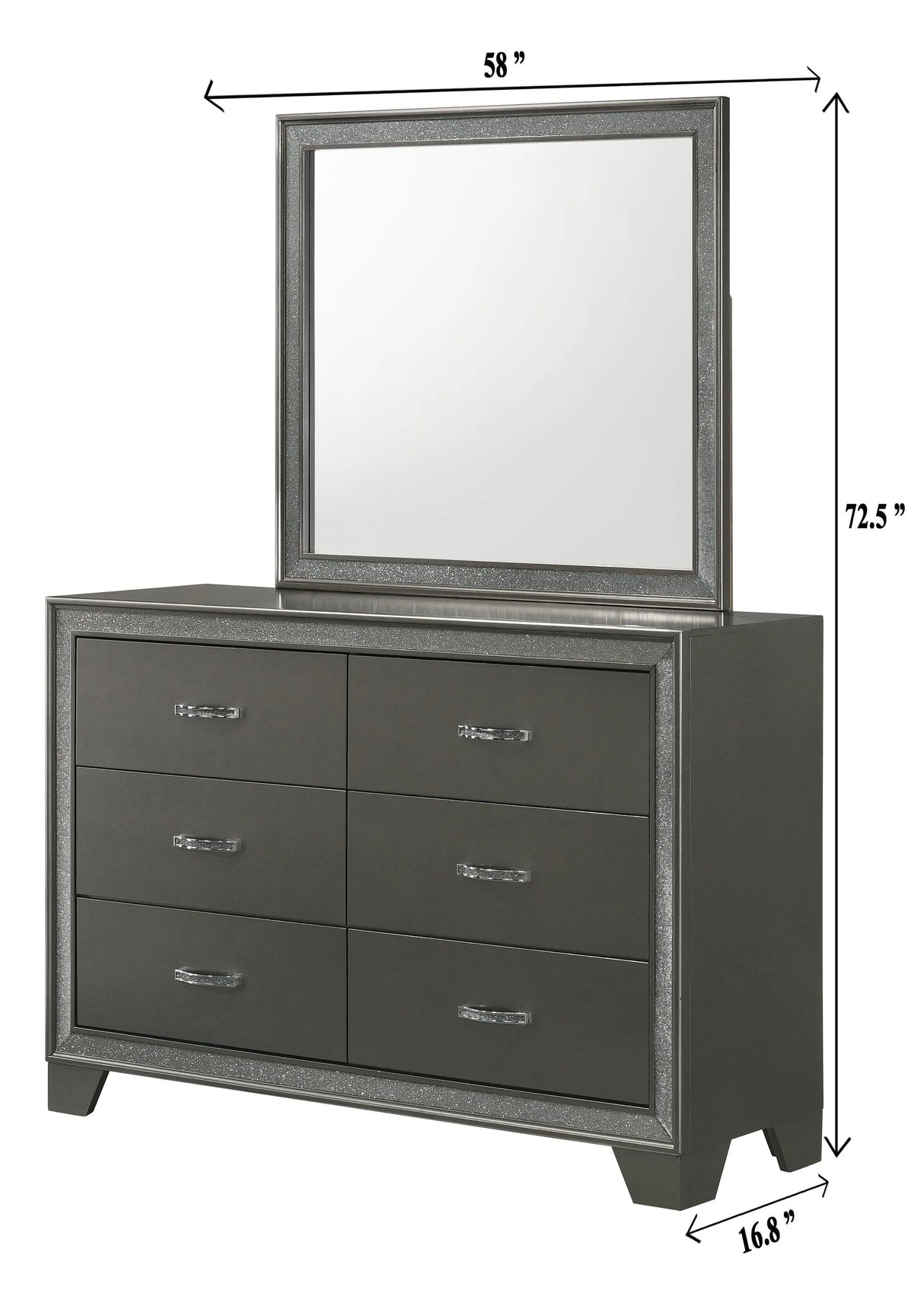 Kaia Gray Dresser by Crown Mark at Eve Furniture
