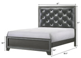 Kaia Gray King Panel Bed by Crown Mark at Eve Furniture