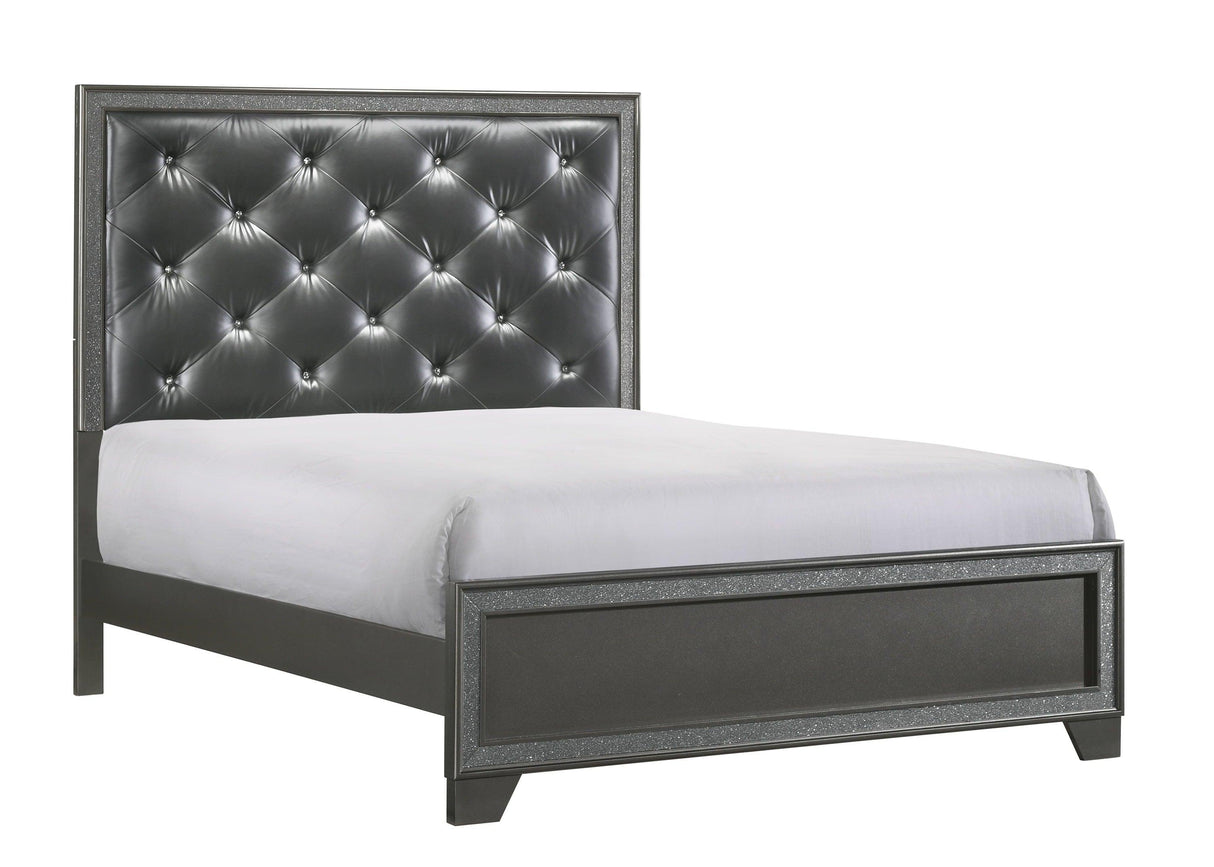 Kaia Gray King Panel Bed by Crown Mark at Eve Furniture