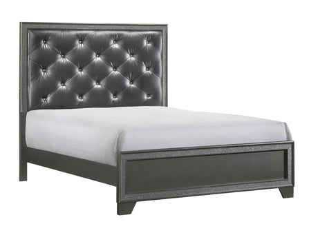 Kaia Gray King Panel Bed by Crown Mark at Eve Furniture
