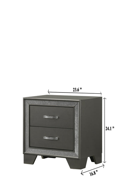 Kaia Gray Nightstand by Crown Mark at Eve Furniture