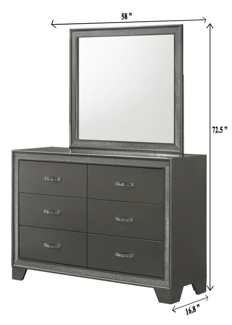 Kaia Gray Panel Bedroom Set by Crown Mark at Eve Furniture