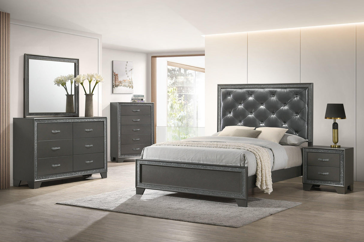 Kaia Gray Panel Bedroom Set by Crown Mark at Eve Furniture