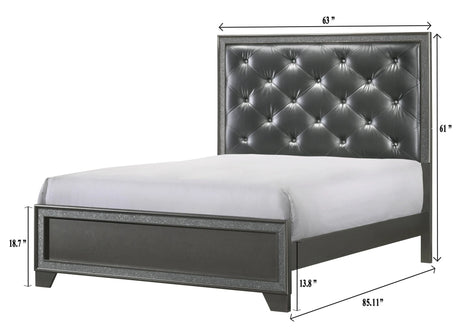 Kaia Gray Queen Panel Bed by Crown Mark at Eve Furniture