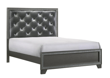 Kaia Gray Queen Panel Bed by Crown Mark at Eve Furniture
