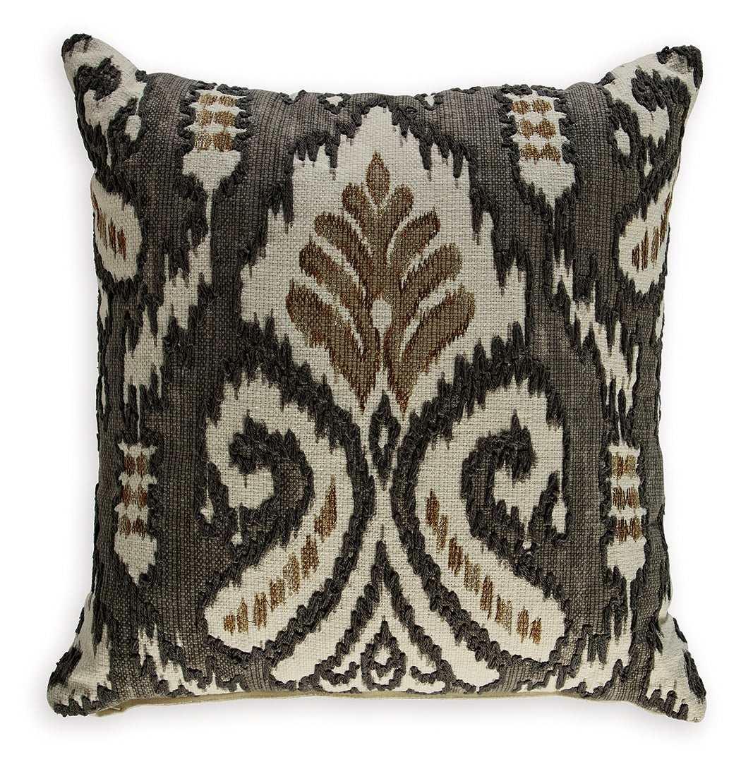 Kaidney Ivory/Gray/Gold Pillow