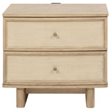 Kailani Beige Oak 2-Drawer Nightstand by Coaster at Eve Furniture