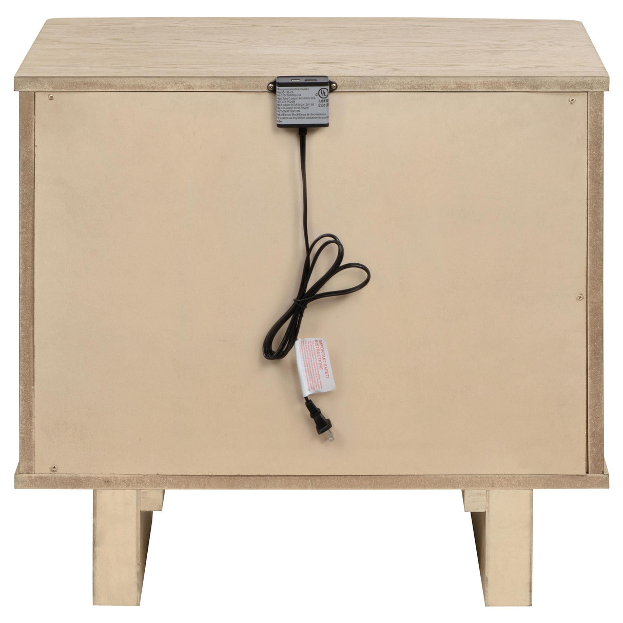 Kailani Beige Oak 2-Drawer Nightstand by Coaster at Eve Furniture