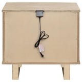 Kailani Beige Oak 2-Drawer Nightstand by Coaster at Eve Furniture