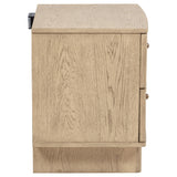 Kailani Beige Oak 2-Drawer Nightstand by Coaster at Eve Furniture