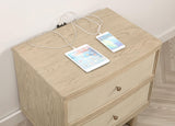 Kailani Beige Oak 2-Drawer Nightstand by Coaster at Eve Furniture
