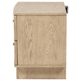 Kailani Beige Oak 2-Drawer Nightstand by Coaster at Eve Furniture