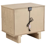 Kailani Beige Oak 2-Drawer Nightstand by Coaster at Eve Furniture