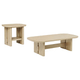 Kailani Beige Oak 2-piece Coastal Coffee and End Table Set by Coaster at Eve Furniture