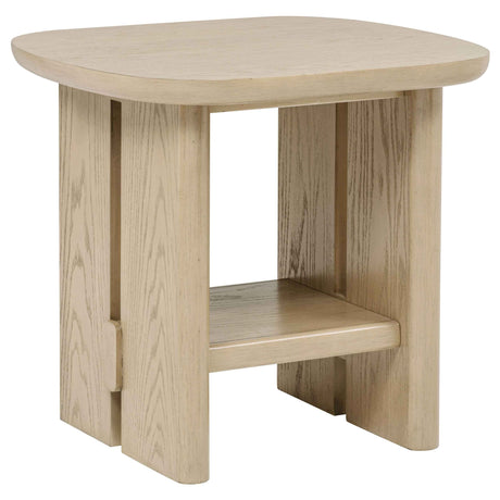 Kailani Beige Oak 2-piece Coastal Coffee and End Table Set by Coaster at Eve Furniture