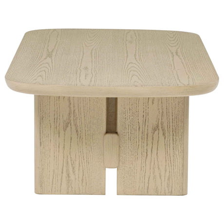 Kailani Beige Oak 2-piece Coastal Coffee and End Table Set by Coaster at Eve Furniture