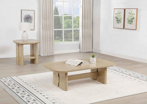 Kailani Beige Oak 2-piece Coastal Coffee and End Table Set by Coaster at Eve Furniture