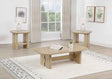 Kailani Beige Oak 3-piece Coastal Coffee and End Table Set by Coaster at Eve Furniture