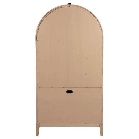 Kailani Beige Oak 4-Door Cane Dining Vitrine Display Cabinet by Coaster at Eve Furniture