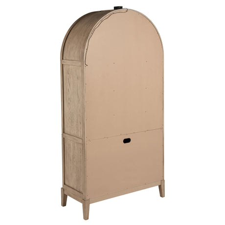 Kailani Beige Oak 4-Door Cane Dining Vitrine Display Cabinet by Coaster at Eve Furniture