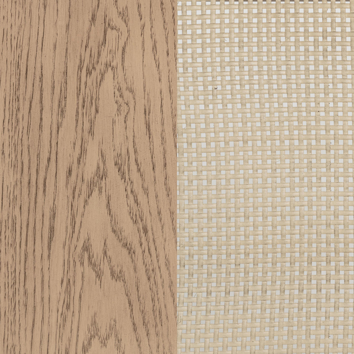 Kailani Beige Oak 4-Door Cane Dining Vitrine Display Cabinet by Coaster at Eve Furniture