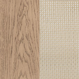 Kailani Beige Oak 4-Door Cane Dining Vitrine Display Cabinet by Coaster at Eve Furniture