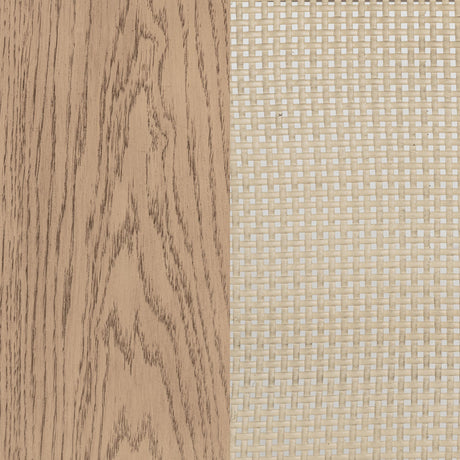 Kailani Beige Oak 4-Door Cane Dining Vitrine Display Cabinet by Coaster at Eve Furniture