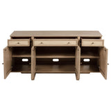 Kailani Beige Oak 4-Door Cane Sideboard Buffet Cabinet by Coaster at Eve Furniture