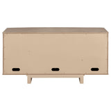 Kailani Beige Oak 4-Door Cane Sideboard Buffet Cabinet by Coaster at Eve Furniture