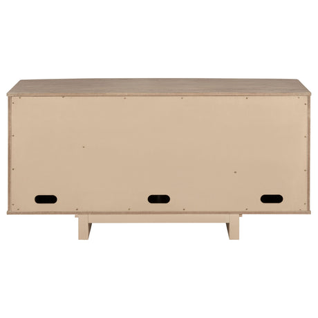 Kailani Beige Oak 4-Door Cane Sideboard Buffet Cabinet by Coaster at Eve Furniture