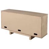 Kailani Beige Oak 4-Door Cane Sideboard Buffet Cabinet by Coaster at Eve Furniture