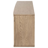 Kailani Beige Oak 4-Door Cane Sideboard Buffet Cabinet by Coaster at Eve Furniture