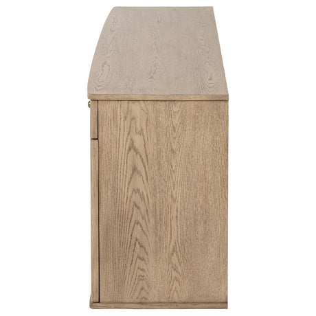 Kailani Beige Oak 4-Door Cane Sideboard Buffet Cabinet by Coaster at Eve Furniture