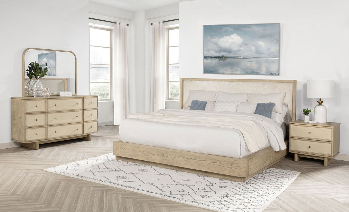 Kailani Beige Oak 4-Piece California King Bedroom Set by Coaster at Eve Furniture
