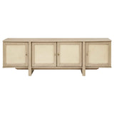 Kailani Beige Oak 79-inch 4-door Cane TV Stand Media Console by Coaster at Eve Furniture