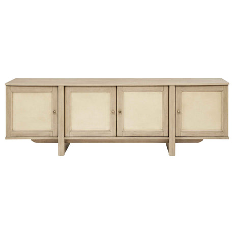 Kailani Beige Oak 79-inch 4-door Cane TV Stand Media Console by Coaster at Eve Furniture