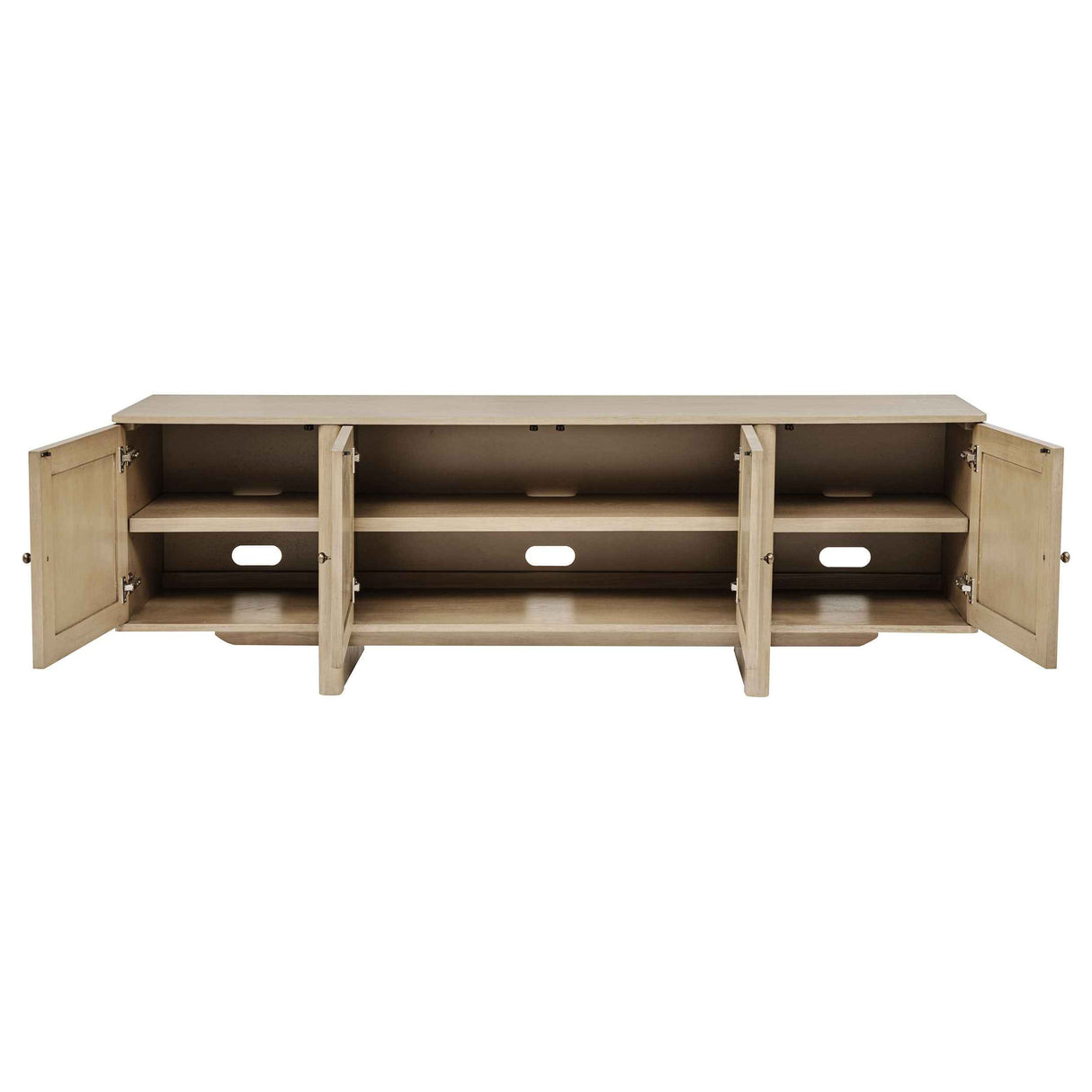 Kailani Beige Oak 79-inch 4-door Cane TV Stand Media Console by Coaster at Eve Furniture