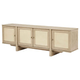 Kailani Beige Oak 79-inch 4-door Cane TV Stand Media Console by Coaster at Eve Furniture